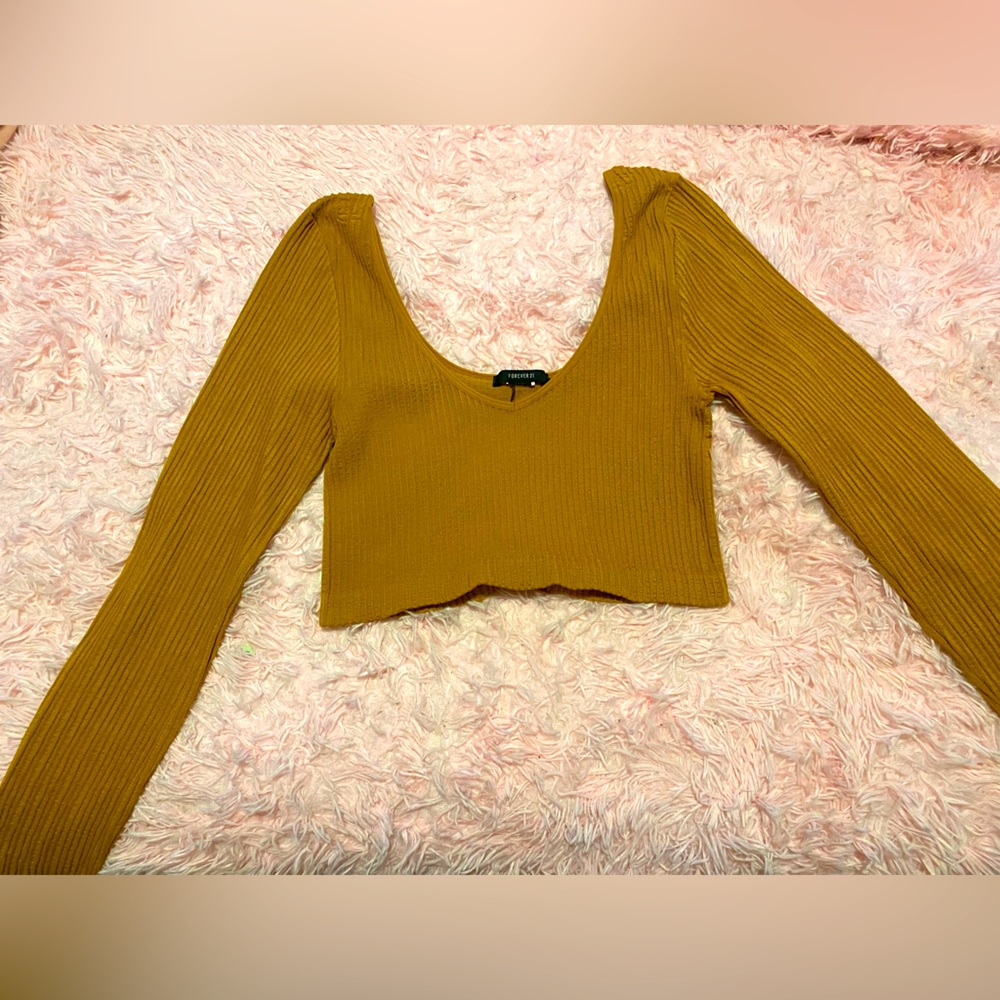 Mustard Crop Top